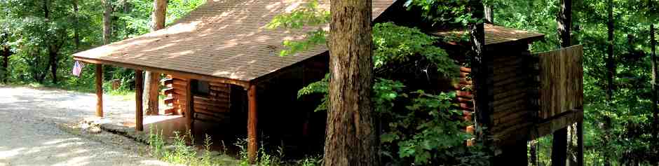 Outside Cedar Splendor Cabin at a Lazee Daze in the Ozarks in Eureka Springs Arkansas