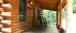 Front Porch of Cedar Splendor Cabin at a Lazee Daze in the Ozarks in Eureka Springs Arkansas